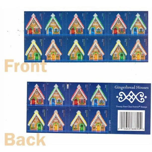 Contemporary Christmas: Gingerbread Houses Forever Stamps