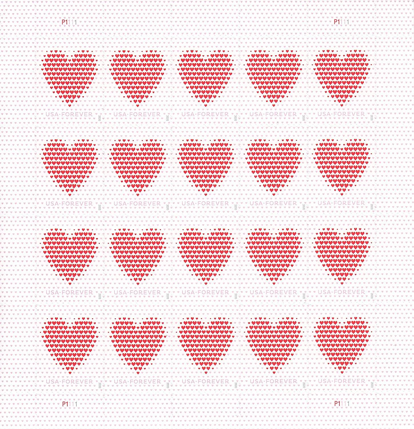 Made of Hearts Forever First Class Postage Stamps